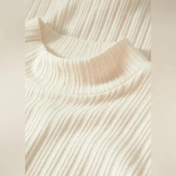 Mango Knitted Fall Mini Dress  in Cream Colour NWT - Picture 6 of 8